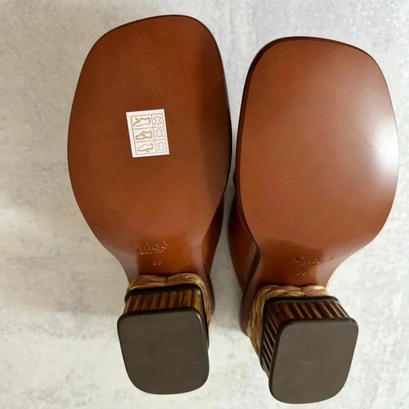 Chloe Laia Raffia-trimmed Mules - Picture 7 of 8